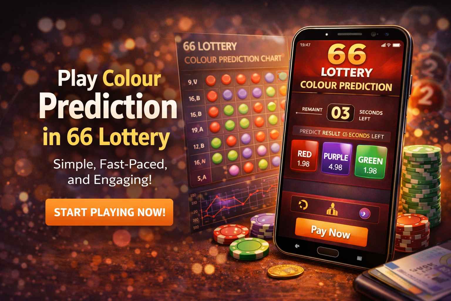 how to play 66 game colour prediction